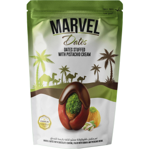 Marvel date coated in pistachio cream with almonds 150gm